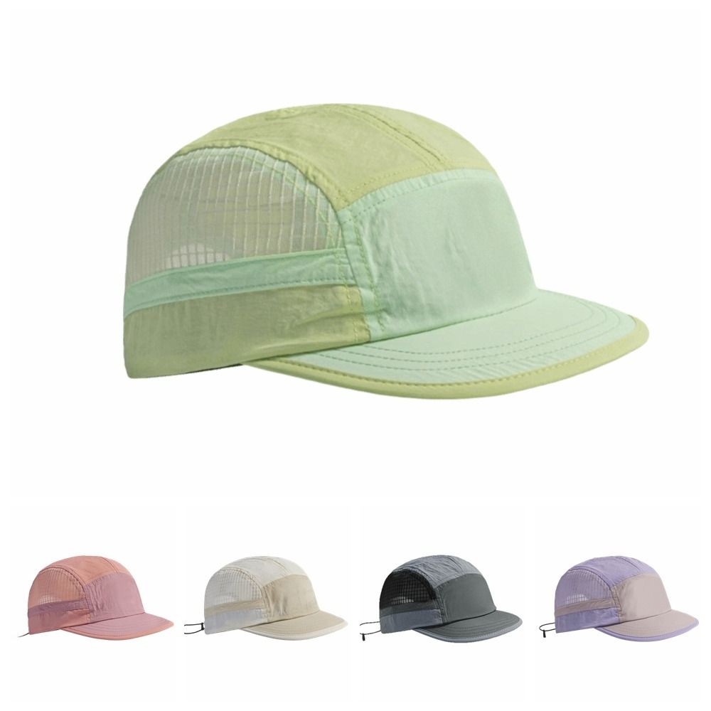 Running Cap Mesh - Color-Blocked Quick-drying Baseball Cap Retro 5-panel