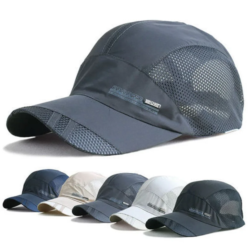 Running Cap Mesh - Adjustable Quick Dry Braethable Hat Running