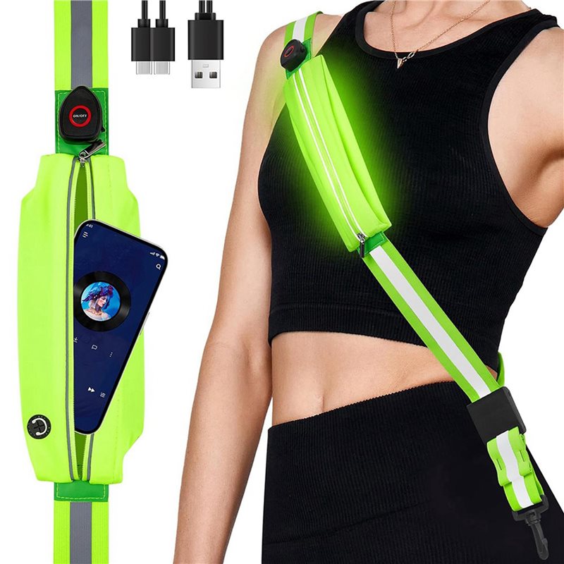 T24C 2X LED Reflective Belt Sa - Running Visibility Gear ulasan dan harga