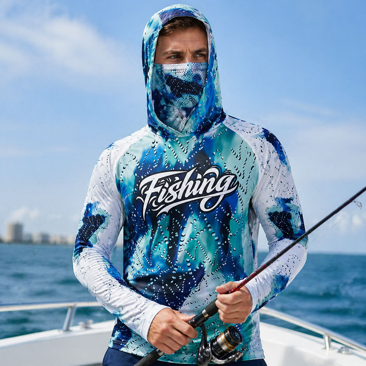 Fishing Hood Riding Tops Wear  - Running Gear Usa ulasan dan harga