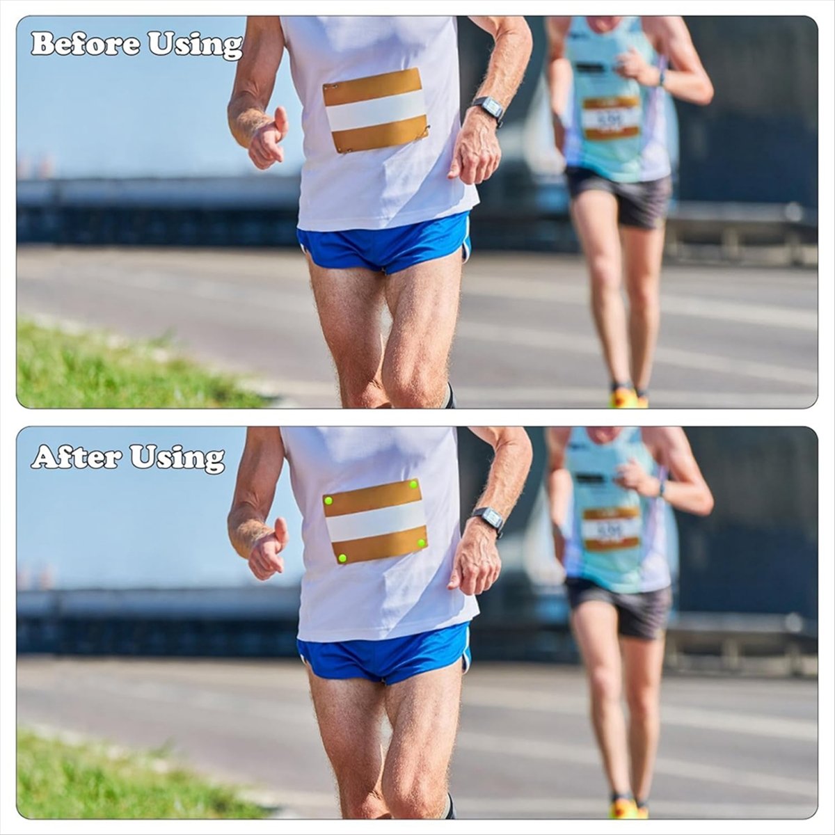 ABJX 12Pcs Running Bib Clips M - Running Gear For Marathon ulasan dan harga